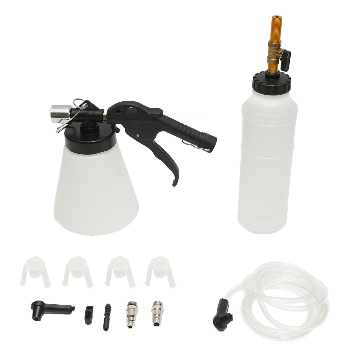 Kit pistol pneumatic pentru aerisit si schimbat lichidul de frana